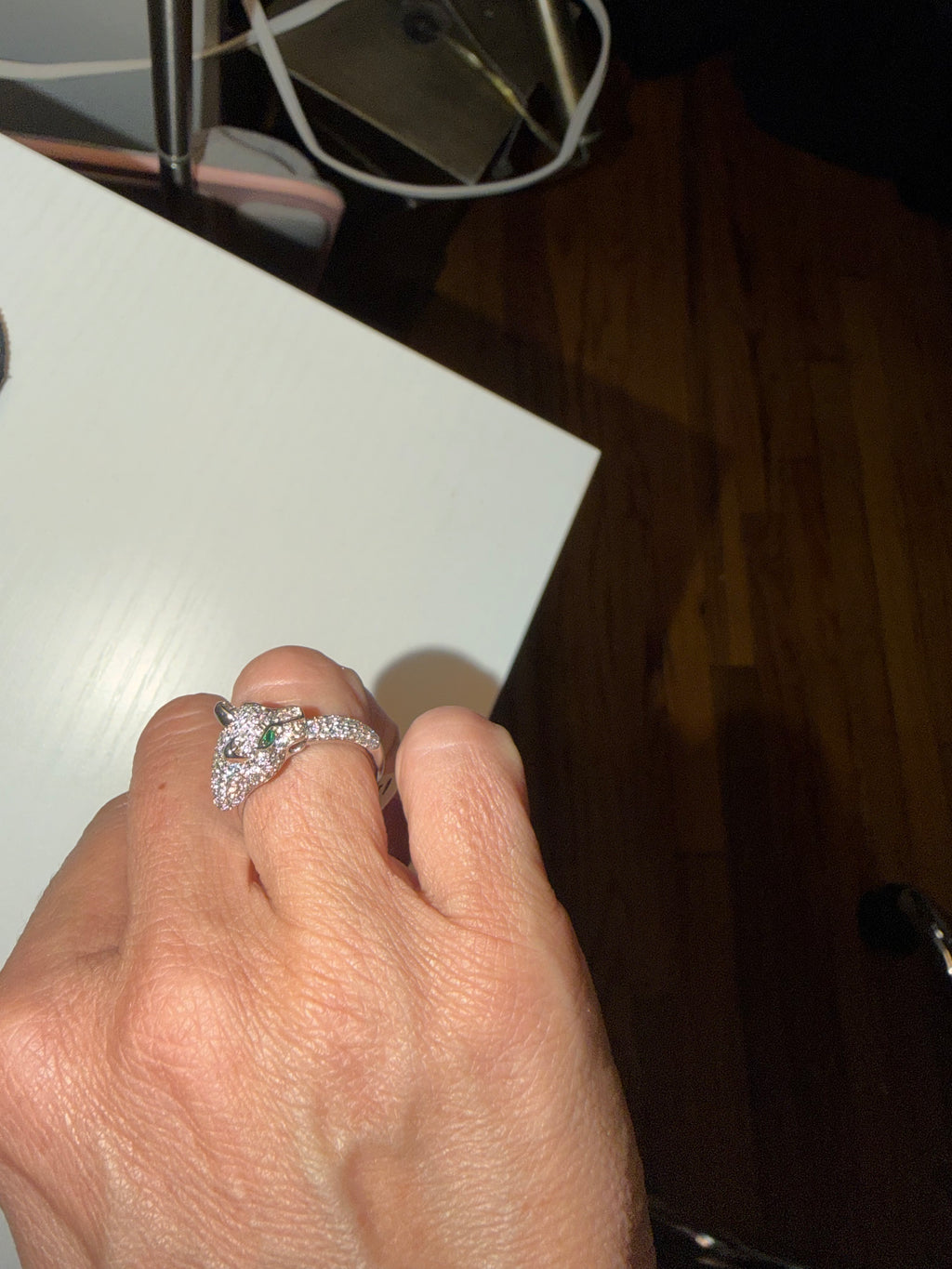 Panther ring in silver