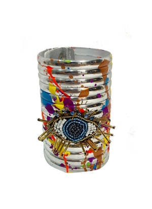 Cleopatra Silver Cuff Bracelet