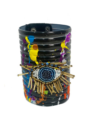 Cleopatra Black Cuff Bracelet