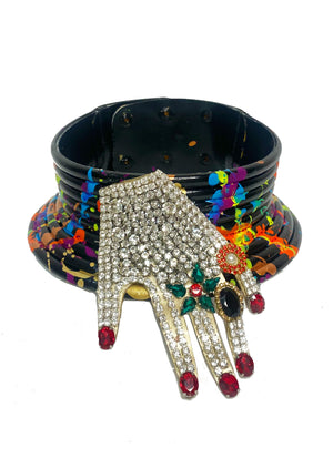 Cleopatra Black Hand Painted Choker