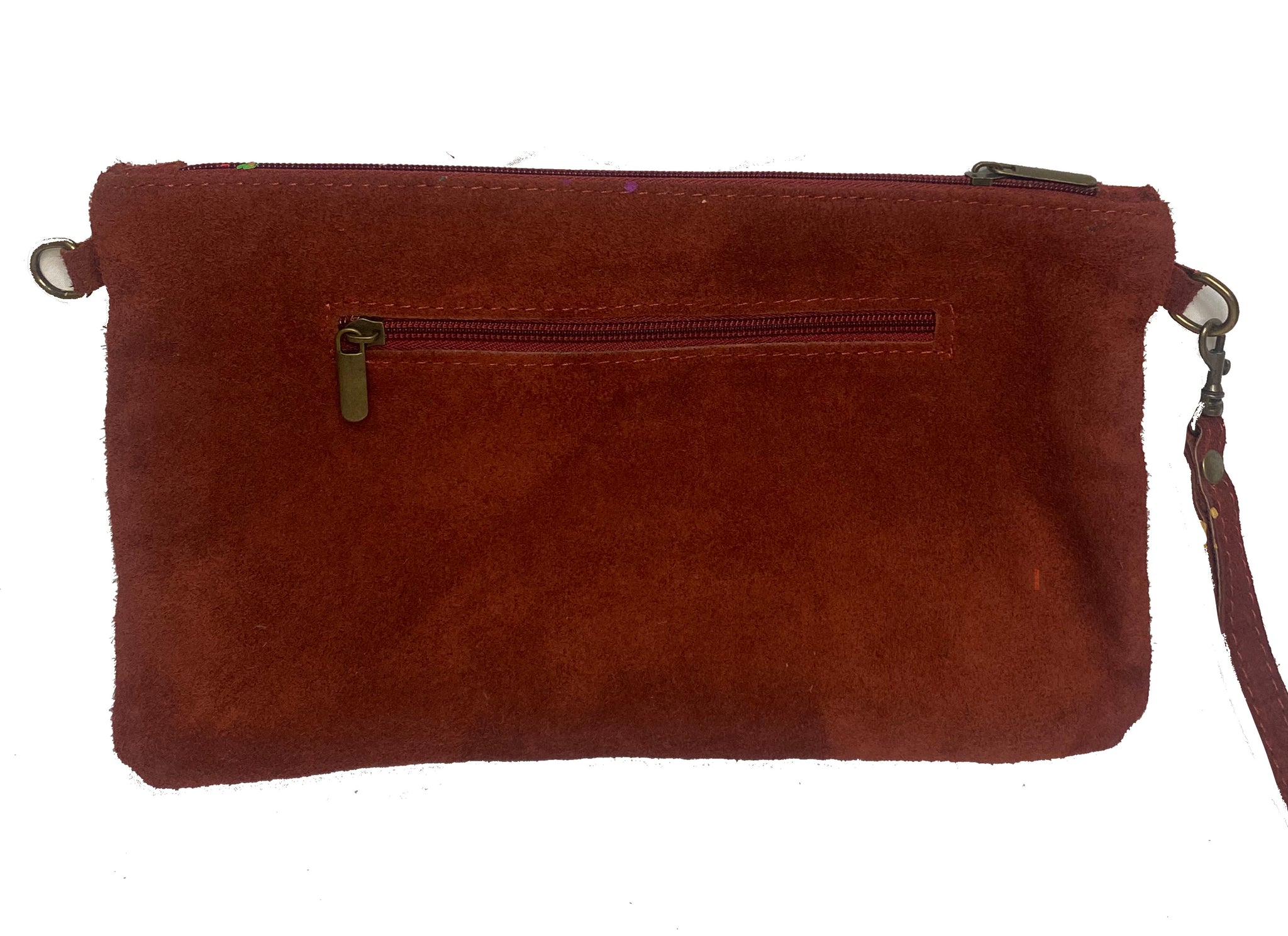 Donna Red Suede Bag